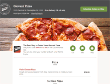 Tablet Screenshot of giovanipizza.com